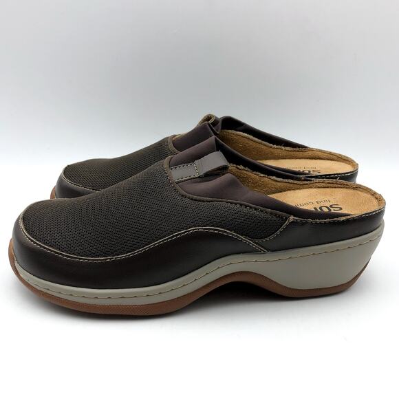 Softwalk Womens Aberdeen Mule Clogs US 7 M EU 37 Dark Brown Leather NIB - Picture 8 of 12
